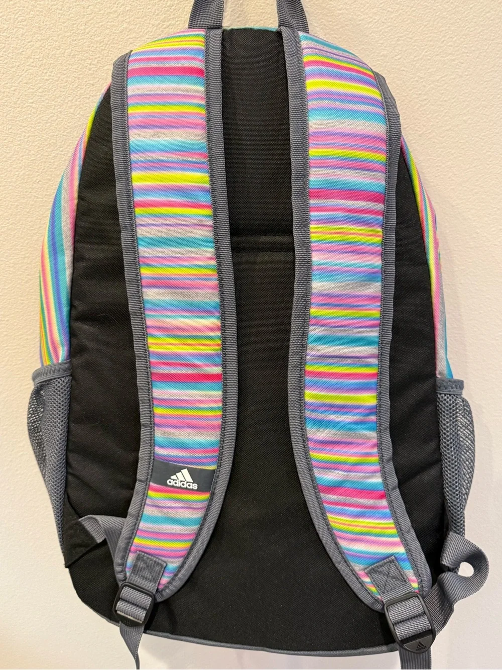 adidas Rainbow Stripe Backpack in Gray Accents - Picture 3 of 7